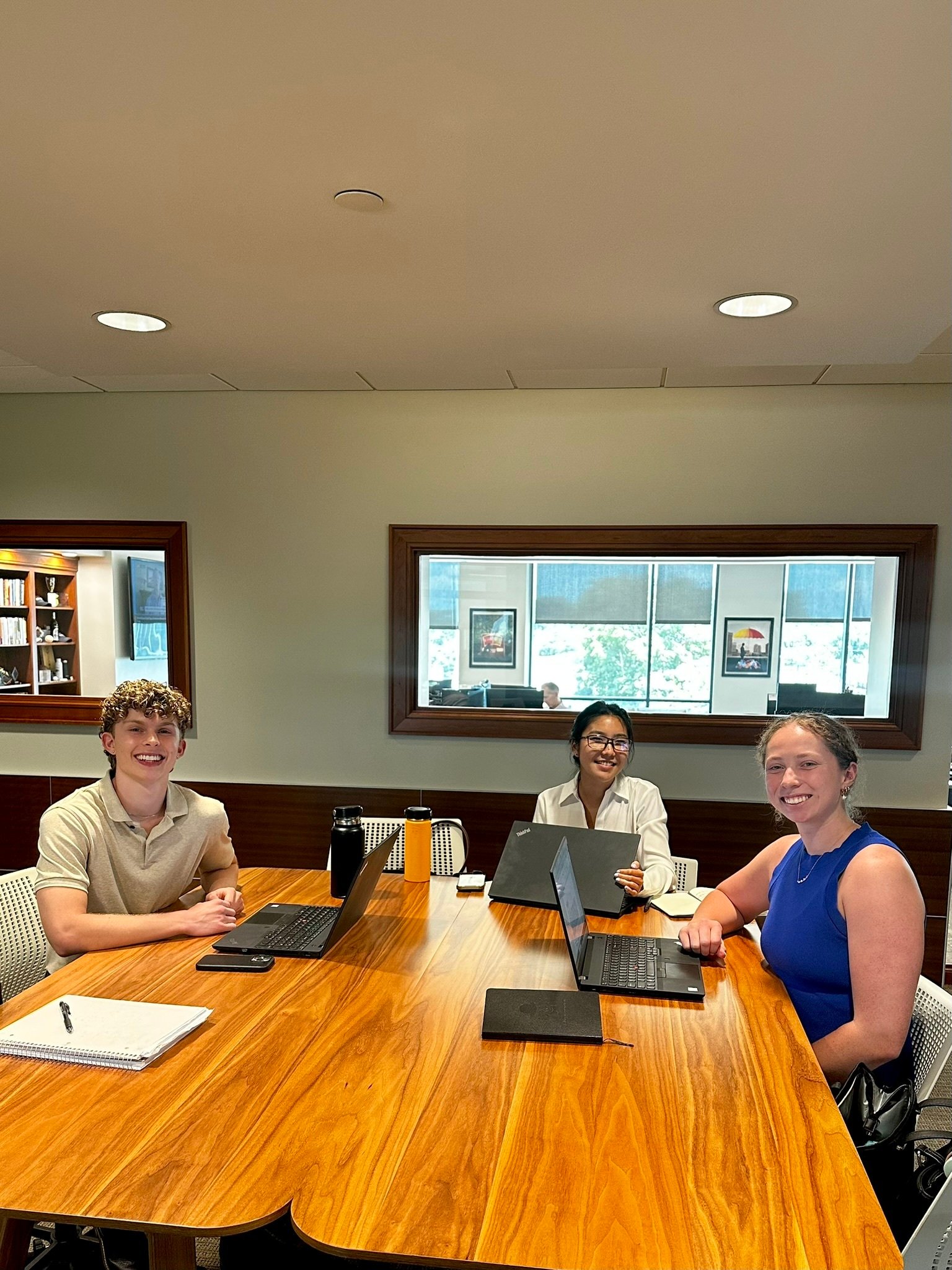 Summer interns at work